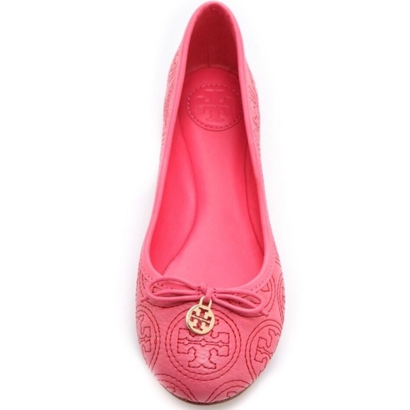 Tory Burch Chelsea Flats | Stitched Logo | Sz 5W - Picture 1 of 5